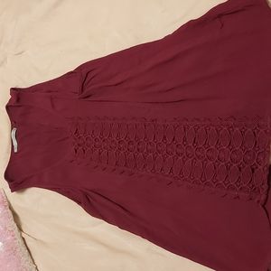 Large Burgundy/Wine Colored Maurices Top